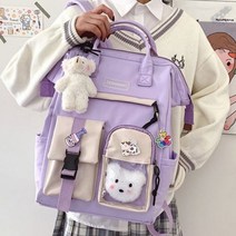 뉴펀 유행 학교 중학생 백팩 가방 책가방 패션 여자