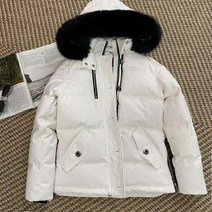 강아지 겨울 가을 옷 패딩 여성 가위털 다운 재킷 여우 모피 칼라 탈착식 후드 짧은 따뜻한 코트 두꺼운 여성용 의류 3Q, 4.Beige - L