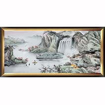 히여 보석 십자수 DIY 패키지 3D 90여종 도안 소형 중형 대형 시리즈, 1세트, 89. 풍경 산수도 BH-176
