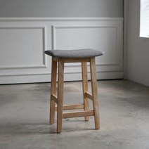 리빙숲 원목 패브릭 스툴 대형 아일랜드 식탁의자 홈바 의자, 색상:베이지