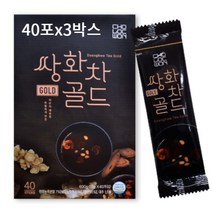 초록원 생강차 쌍화차 골드 스틱 건강차 전통차 간편스틱 40포 80포, 쌍화차골드 40스틱x3박스