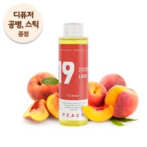 디퓨저 자동차방향제 실내방향제 라비에 리필용 피치 120ml 허브타임, 단품