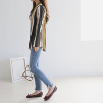 할인존c18Udx23 브이배색라인블라우스 BLOUSE 쉬폰블라우스 그린 Green 머스타드 Mustard 자주 Reddish Purpl