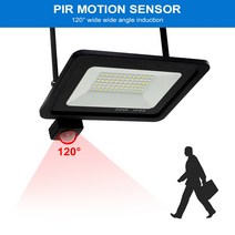 센서 LED 투광 조명 220V SMD 2835 야외 Led 검색 램프 IP66 방수 Foco 스포트 라이트, 03 30W, 01 WHITE