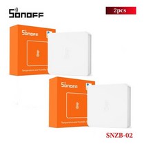 스마트온습도계 온도기록계 Sonoff snzb-02 zigbee 온도 및 습도 센서 스마트 홈 ewelink 실시간 모니터 zbbridge alexa google 홈과 함께, 2개