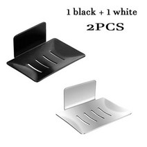 자체 접착식 비누 선반 벽걸이 스테인리스 스틸 홀더, 2pcs 혼합 색상