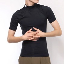 [언더아머 본사]남성 HeatGear 아머 컴프레션 모크 반팔 1372586-001