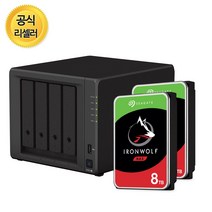시놀로지 나스 정품 DS923+ NAS 4베이 HDD 미포함, DS923+ 아이언울프 8TB x 2