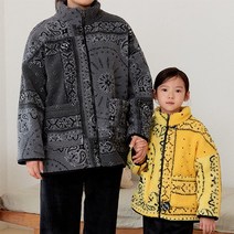[꼼마제이] 페이즐리 뽀글이 점퍼 (with mom) (기모)