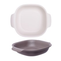 나인웨어 프렌즈 사각 샐러드볼 아이보리 + 그레이, 혼합 색상, 4세트