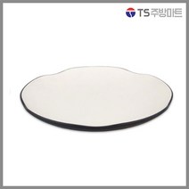 돌산멜라민 체크투톤(블랙앤화이트) 깊은원형접시 (업소용그릇 멜라민그릇 예쁜그릇 식당접시 멜라민볼 멜라민찬기 검정색그릇), DS-7140 (12