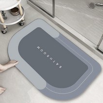 준리테일 규조토발매트 빨아쓰는 욕실발매트 화장실 미끄럼방지 물세척 발매트, 규조토발매트 사각형 블루
