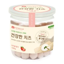 네츄럴랩 건강한치즈 스틱 치즈볼 강아지 간식 모음, 6.건강한치즈딸기볼