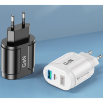 GAN 65W 초고속 멀티 충전 어댑터 한국형 C타입 USB PD 충전기 KR ver, 1개, 블랙