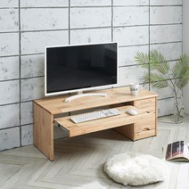 우드토픽 참죽 원목 1인 좌식 컴퓨터 책상 1050