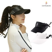 까스텔바작 여성 보석 로고 디테일 리본 골프 썬캡 모자 CWC-703, 색상 : CWC703 화이트