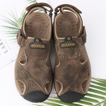 남성용 가죽 토캡 샌들 K191E1S