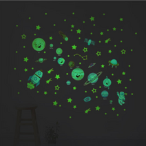 아기방꾸미기 야광별 아기방 방문 별자리 달 옷장 유리창 벽에붙이는 스티커, 행성친구들 FDS-21209