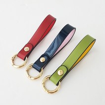 퀼팅맘 핸드폰 키링 미니 천연 가죽 가방 부자재 핸드백 클러치백 파우치 스트랩 끈 (오링 개고리), [오링/골드] 레드