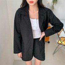셀러허브 여성패션 [코지] 여자 미니멀코디 투버튼 테일러드 린넨 자켓