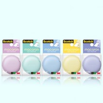 3M 마카롱 매직테이프 디스펜서 5컬러택1, 본상품선택, 핑크