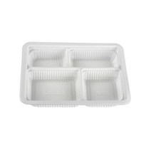 쿡앤락 4칸도시락용기, 10개_백색