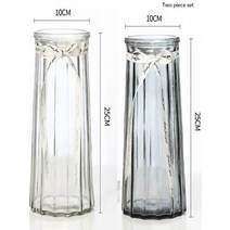 독창성 미니멀리스트 기본 색상 투명 유리 꽃병 현대 노르딕 홈 거실 장식 스탠드 꽃 테라리움, [07] G, 7G