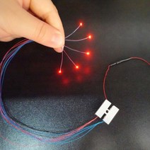 사전 유선 #0402 Smd Led 모델 30cm 연결 와이어 취미 모델 키트 건담 조명 배터리 박스 1 개 포함 5 279431, 0402Red