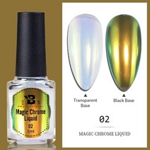 네일흡진기 BOZLIN-오로라 파우더 5ml 매직 크롬 리퀴드 미더스트 메탈릭 미러 효과 네일 젤 폴리쉬 래커, 01 Magic Chrome 02