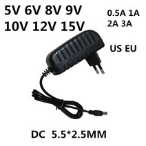 범용 전원 어댑터 공급 충전기 어댑터 AC 110-240V DC 5V 6V 8V 9V 10V 12V 15V 0.5A 1A 2A 3A LED 조명 스트립용 Eu 미국, 01. US, 06. 12V, 04. 3A