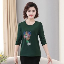 Bybonu/ 중노년 가을 여성복 풀오버 엄마룩 긴팔 상의 50대부터 60대봄가을 XT15 A28