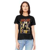 빈티지 영화 락앤프린트 레터링 라운드 티셔츠 본조비 리브인 a Prayer 싱글 커버 여성 락밴드 콘서트 머치.