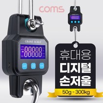디지털 손저울 휴대용 크레인형 저울 300kg까지, 1개