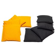 SC Cornhole Games 내후성 콘홀 세트 전문 규정 사이즈 프로 콘 홀 보드 또는 빈백 던지기 세트에 [미국 직배송], Black/Yellow