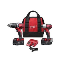 Milwaukee 밀워키 M18 2피스 콤보 키트 임팩트/드릴 2697-22 러프 박스