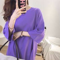 하프 무지 반팔 티 여 원피스 하의 실종 티셔츠 상의