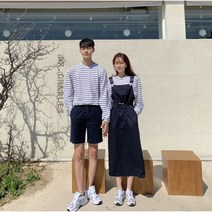 커플룩 시밀러 멜빵 여행 신혼 커플 옷 원피스 허니문룩 티 16