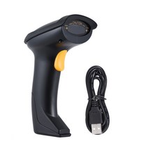 택배 스캐너 휴대용 1D 바코드 3-in-1 BT 2.4G 무선 USB 유선 리더기 역방향 스캔 지원, Black, 01 Black