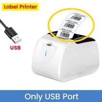 날인기 유통기한 마킹기 58mm 데스크탑 열전사 라벨 프린터 블루투스 USB 연결 미니 20mm-58mm 바코드 접착, 01 USB Port_01 EU 플러그
