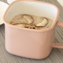 에지리 사각 법랑 저그 1.5L 인덕션 이유식냄비 짜장라면냄비 밀크팬, 핑크