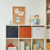 한샘 샘 폴리 수납바스켓 (대) 2개세트 9종택1 샘책장호환 수납, 크림, 2개