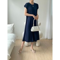 가볍고 시원한 잔골지 주름 플리츠 a라인 루즈핏 미디 롱원피스 (4color)