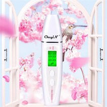 반달마켓 유수분측정기 CkeyiN-디지털 LCD 디스플레이 피부 분석기 수분 함량 얼굴 테스터 감지 상태 모니, 02 White