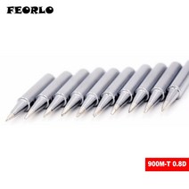 Hakko 933.376.907.913.951 898D 852D + atten quick Lukey 852D 솔더링 재 작업 스테이션 용 FEORLO 무연 솔더 아이언 팁 900M, IS, 10 IS