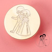 로맨틱 러브 왁스 스탬프 헤드 신부와 신랑 골동품 씰링 Scrapbooking 우표 결혼식 초대장 장식, 05 E