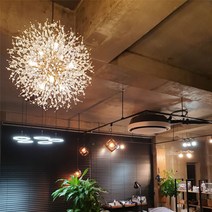 엘리사 구체형 9등 W550 펜던트 눈꽃조명 찔림방지 엘사 크리스탈 인테리어 수입 식탁등 삼색램프 카페조명, 주광색(하얀빛)