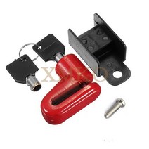 도난 방지 디스크 브레이크 잠금 장치 스틸 와이어 바퀴 킥스쿠터 M365 NineBot ES1 전동, 01 Red Lock