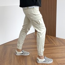 빠델(간빠레) 남성용 사계절 면 스판 밴딩 카고 조거팬츠 (M-3XL)