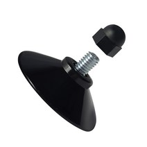 볼트형 큐방 검정 42mm 흡착판 압착고무 나사 유리창, 1개, 블랙