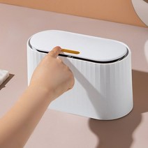 뚜껑있는 걸이형 씽크대 미니 음식물 쓰레기통 사무실 화장실 욕실 휴지통, 화이트